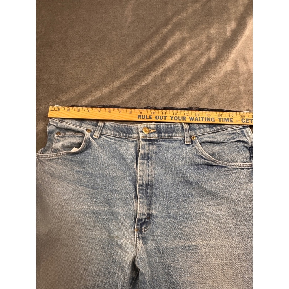 Wrangler Regular Fit Light Wash Denim Jeans 38x30 855WAQD Mens Blue Straight Leg - Picture 10 of 12